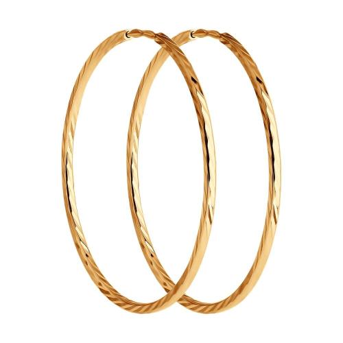 Золотые серьги конго SOKOLOV 140013