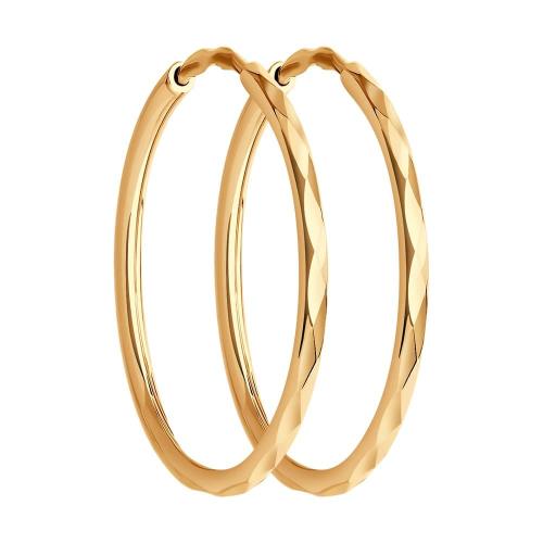 Золотые серьги конго SOKOLOV 140063