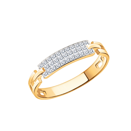 Золотое кольцо дорожка с фианитом АТОЛЛ 1762