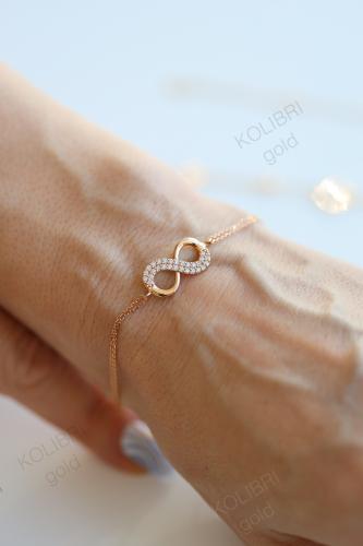 Золотой браслет с фианитом ДАРИНА 1б40572