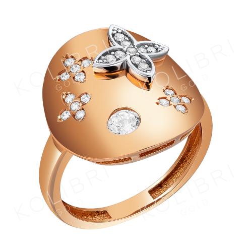 Золотое кольцо с фианитом ДАРИНА 1к40342