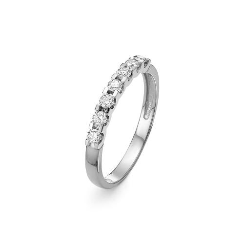 Кольцо дорожка из белого золота с бриллиантом ЛЕТО 205-1200