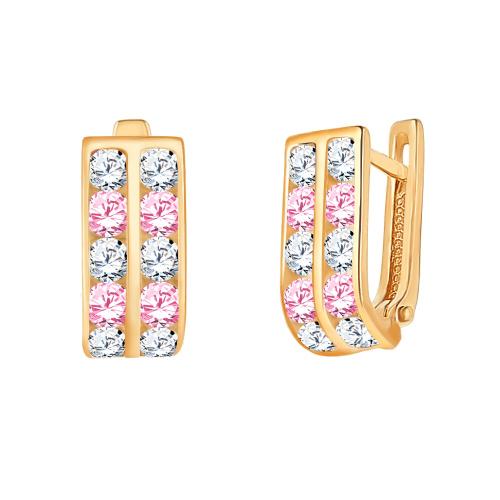 Золотые серьги с фианитом АТОЛЛ 20624с5