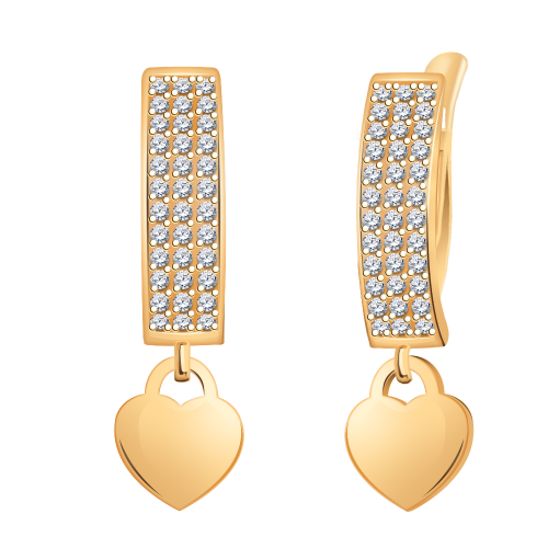 Золотые серьги дорожки с фианитом АТОЛЛ 20719 Золотые серьги дорожки с фианитом АТОЛЛ 20719