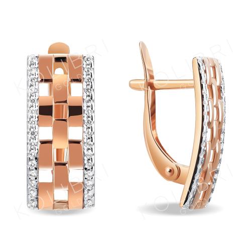 Золотые серьги с фианитом АТОЛЛ 20854