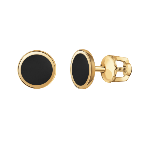 Золотые серьги пусеты-гвоздики с эмалью АТОЛЛ 20904эс10 Золотые серьги пусеты-гвоздики с эмалью АТОЛЛ 20904эс10