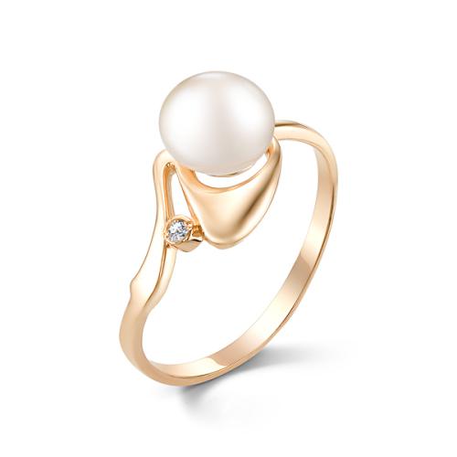 Золотое кольцо с жемчугом DEFLEUR 21049A1