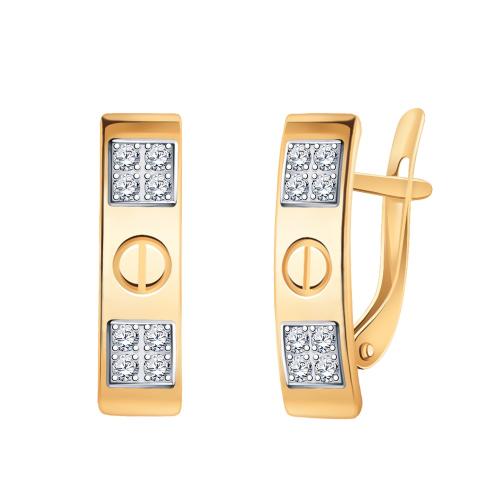 серьги с фианитом АТОЛЛ 21227