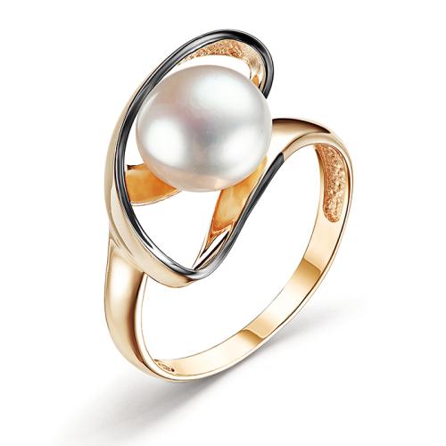 Золотое кольцо с жемчугом DEFLEUR 21257A1