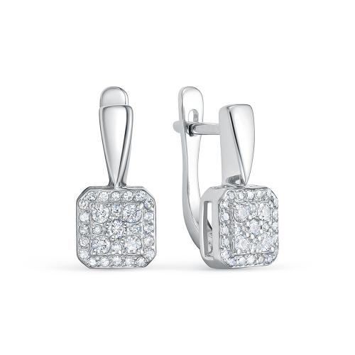 Серьги из белого золота с бриллиантом VESNA 21836-251-46-00