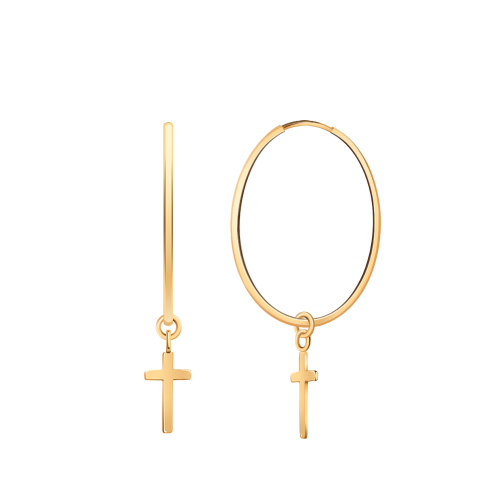 Золотые серьги конго АТОЛЛ 22036-35