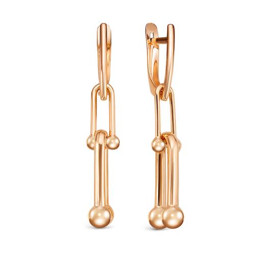 Золотые длинные серьги DEL'TA 2204437