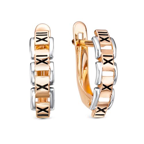 Золотые серьги с эмалью DEL'TA 2204920 Золотые серьги с эмалью DEL'TA 2204920