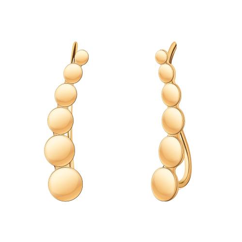 Золотые серьги зажимы АТОЛЛ 22078