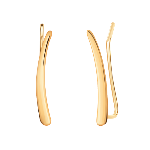 Золотые серьги зажимы АТОЛЛ 22079