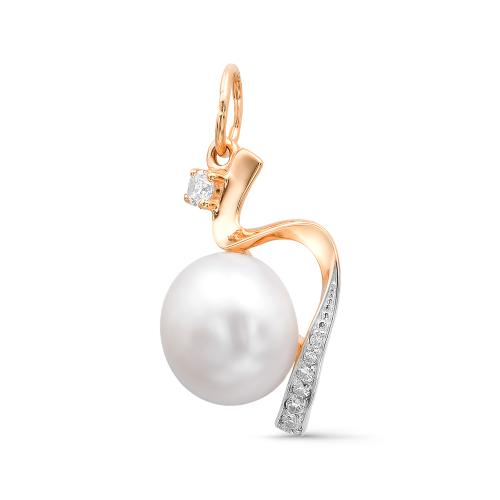 Золотая подвеска с жемчугом DEFLEUR 23172A1