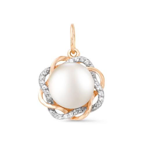 Золотая подвеска с жемчугом DEFLEUR 23416A1