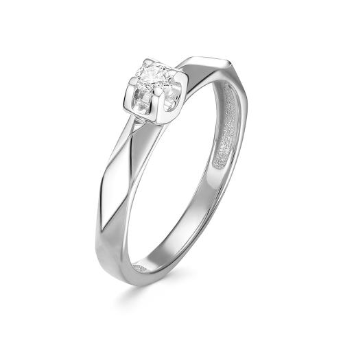 Кольцо из белого золота с бриллиантом ЛЕТО 258-1200