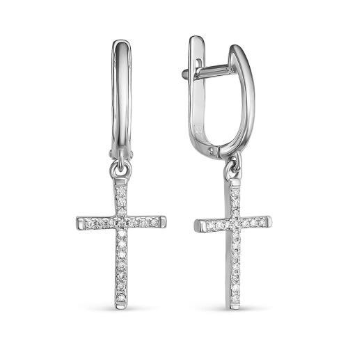 Серьги из белого золота с бриллиантом VESNA 2901-251-00-00