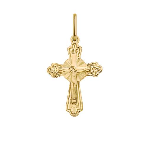 Золотая подвеска крест АТОЛЛ 3012