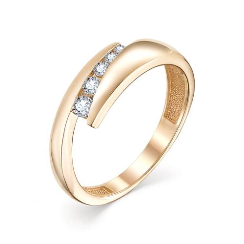 Золотое кольцо дорожка с бриллиантом BRILLIANT STYLE 3051-110