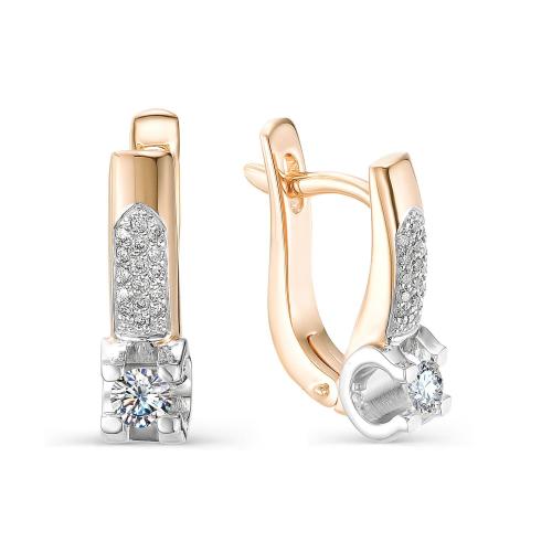Золотые серьги с бриллиантом BRILLIANT STYLE 3063-210