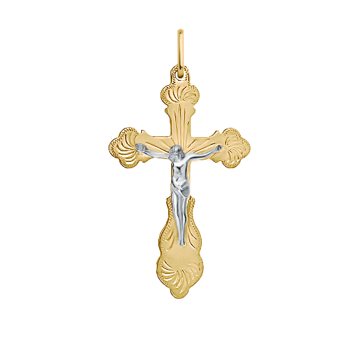 Золотая подвеска крест АТОЛЛ 3074