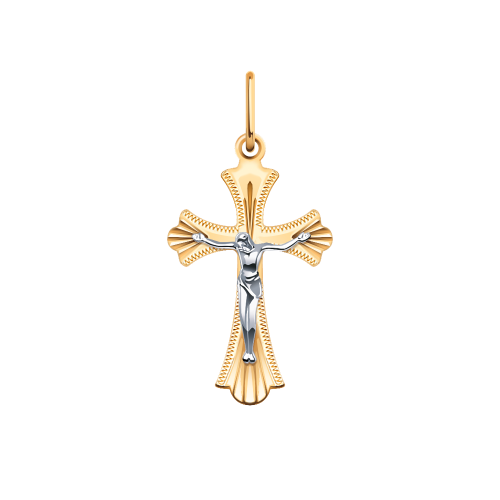 Золотая подвеска крест АТОЛЛ 3076