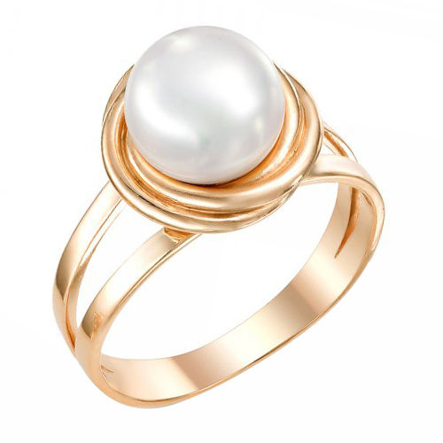 Золотое кольцо с жемчугом DEFLEUR 31142A1