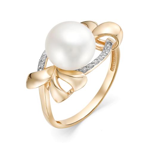 Золотое кольцо с жемчугом DEFLEUR 31361A1