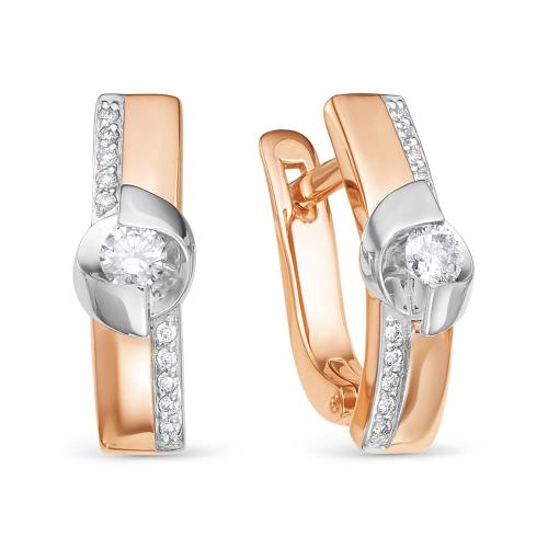 Золотые серьги с бриллиантом BRILLIANT STYLE 3227-210