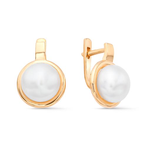 Золотые серьги с жемчугом DEFLEUR 32309A1
