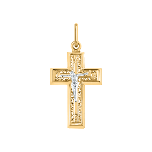 Золотая подвеска крест АТОЛЛ 3236