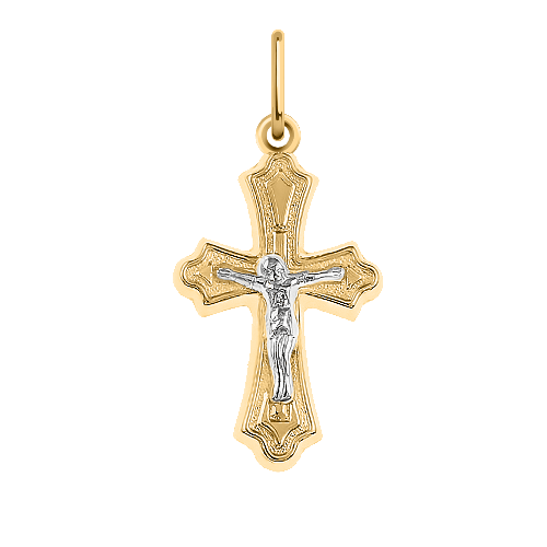 Золотая подвеска крест АТОЛЛ 3237