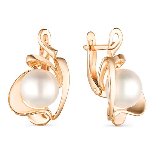 Золотые серьги с жемчугом DEFLEUR 32372A1