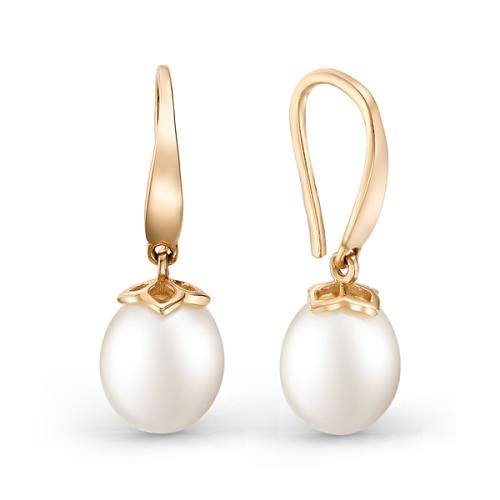 Золотые серьги с жемчугом DEFLEUR 32520A1
