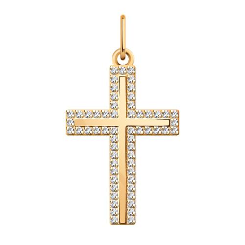 Золотая подвеска с фианитом АТОЛЛ 3266