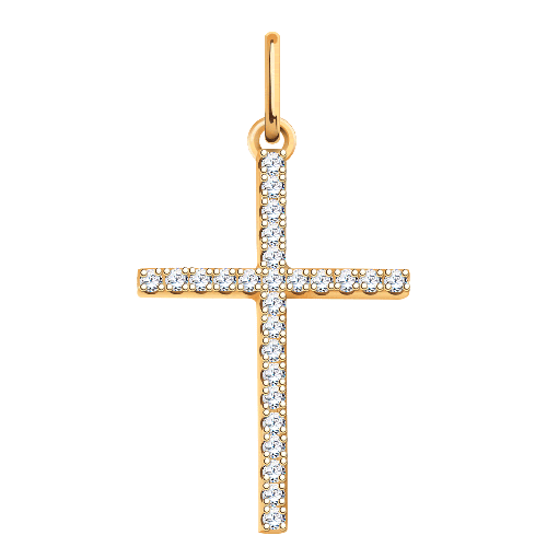 Золотая подвеска с фианитом АТОЛЛ 3291