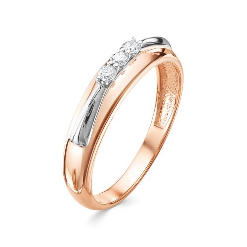 Золотое кольцо дорожка с бриллиантом BRILLIANT STYLE 3312-110