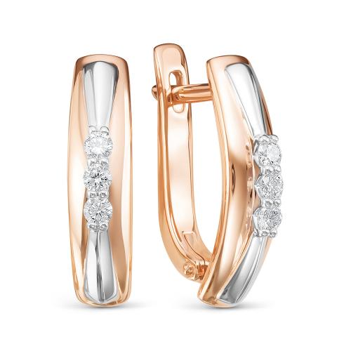 Золотые серьги с бриллиантом BRILLIANT STYLE 3312-210