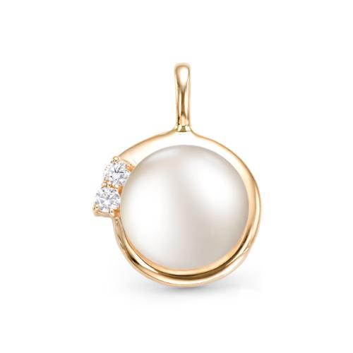 Золотая подвеска с жемчугом DEFLEUR 33312A1