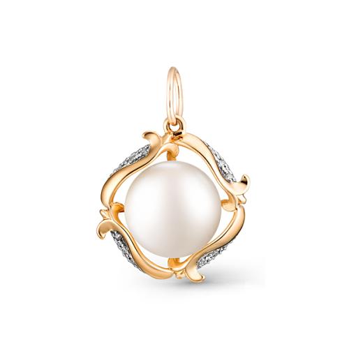 Золотая подвеска с жемчугом DEFLEUR 33396A1