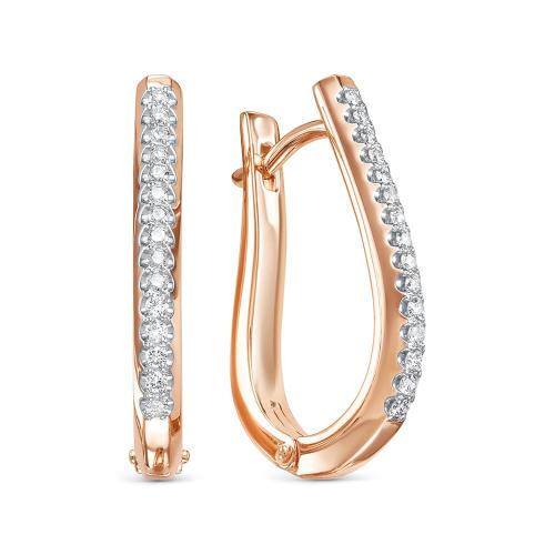 Золотые серьги дорожки с бриллиантом BRILLIANT STYLE 3363-210 Золотые серьги дорожки с бриллиантом BRILLIANT STYLE 3363-210