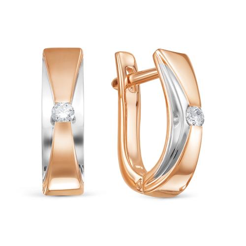 Золотые серьги с бриллиантом BRILLIANT STYLE 3365-210