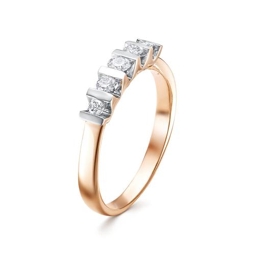 Золотое кольцо дорожка с бриллиантом BRILLIANT STYLE 3400-110