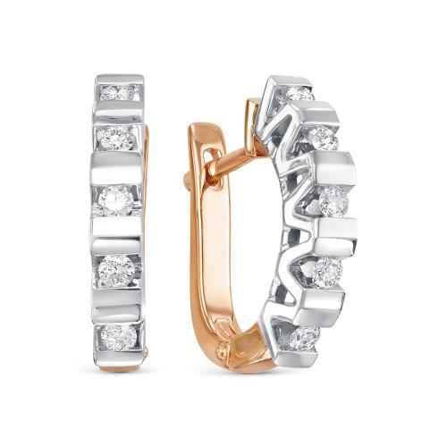 Золотые серьги с бриллиантом BRILLIANT STYLE 3402-210