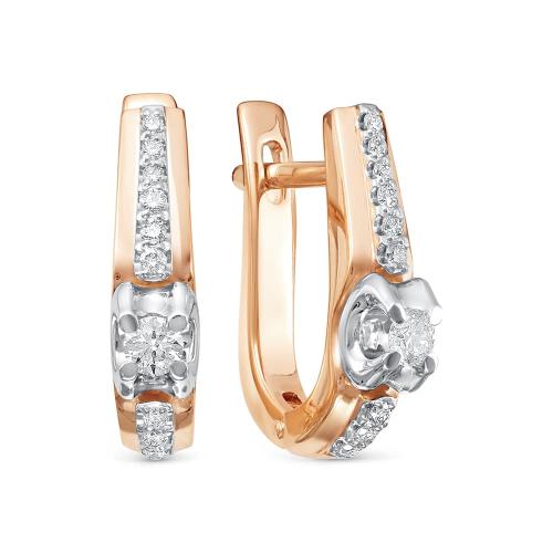 Золотые серьги с бриллиантом BRILLIANT STYLE 3463-210