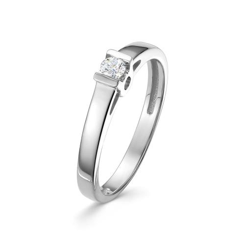 Помолвочное кольцо из белого золота с бриллиантом BRILLIANT STYLE 3715-11001