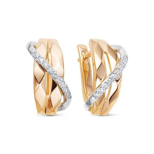 Золотые серьги с бриллиантом BRILLIANT STYLE 3736-210 Золотые серьги с бриллиантом BRILLIANT STYLE 3736-210