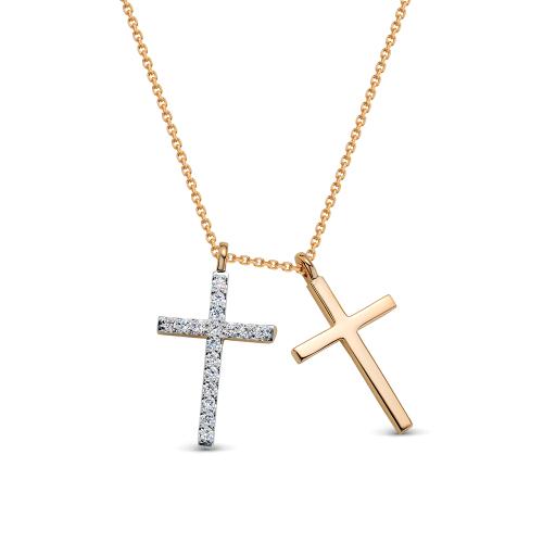 Золотое колье с бриллиантом BRILLIANT STYLE 3849-510